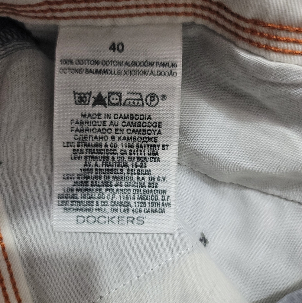 Dockers Flat Front Shorts Straight Fit Men's Size 40‎ Gray NWT - Picture 14 of 15